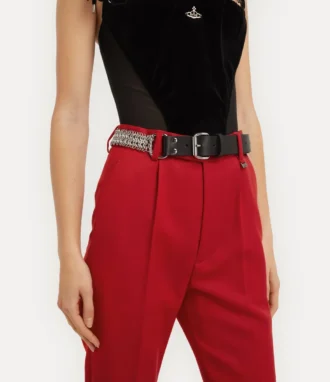 Ceinture en cuir à chaîne