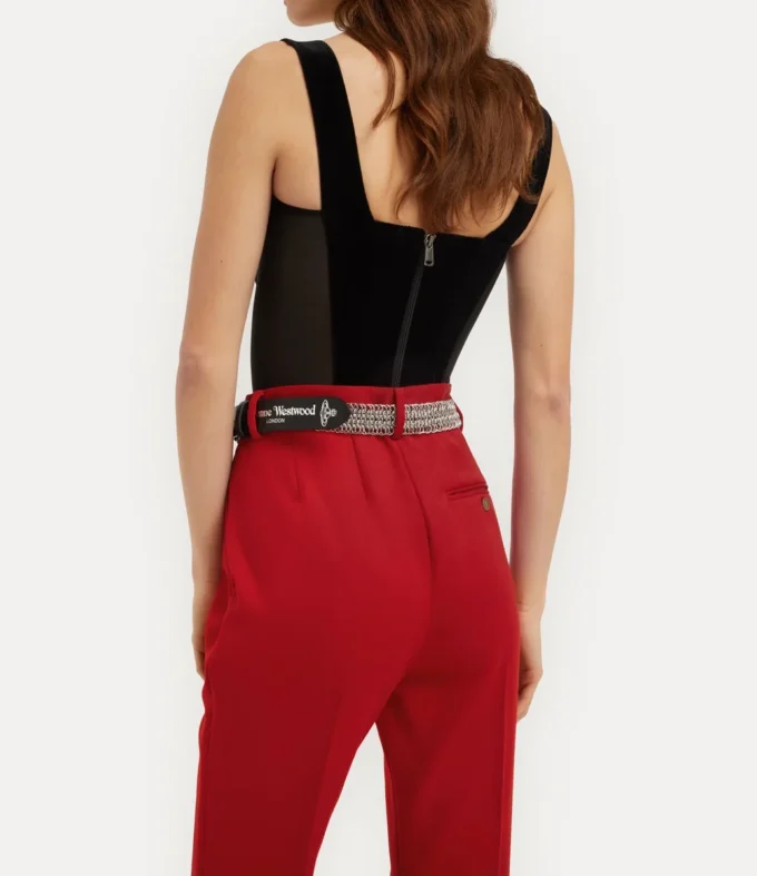 Ceinture en cuir à chaîne