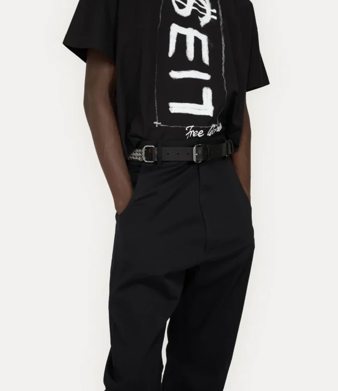 Ceinture en cuir à chaîne