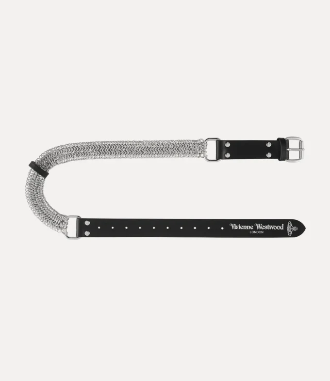 Ceinture en cuir à chaîne