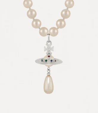 Collier ras du cou à perles