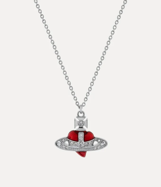 Nouveau collier pendentif cœur en diamants