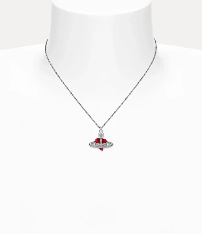 Nouveau collier pendentif cœur en diamants
